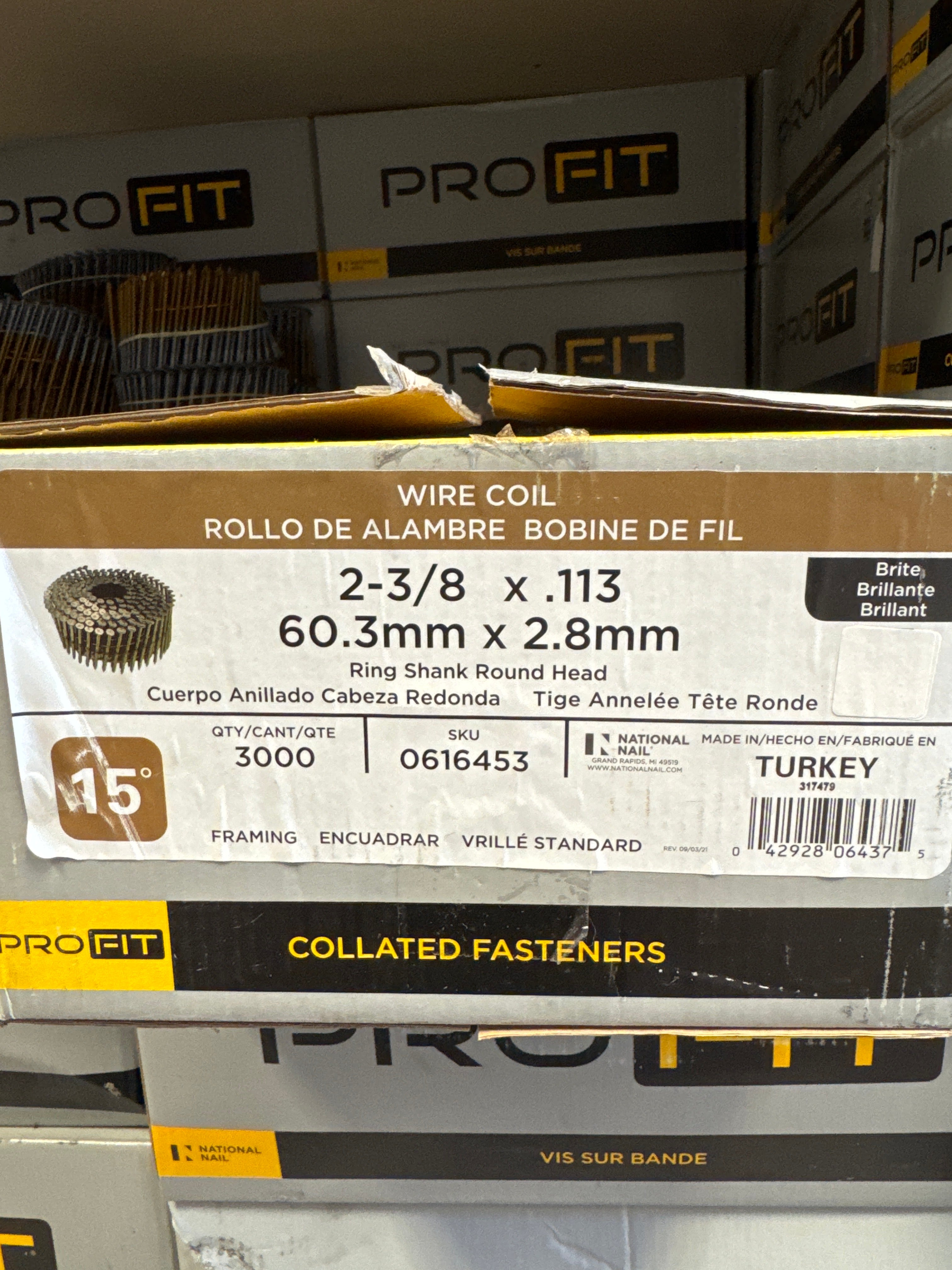 Sheeting Nails 2 3/8